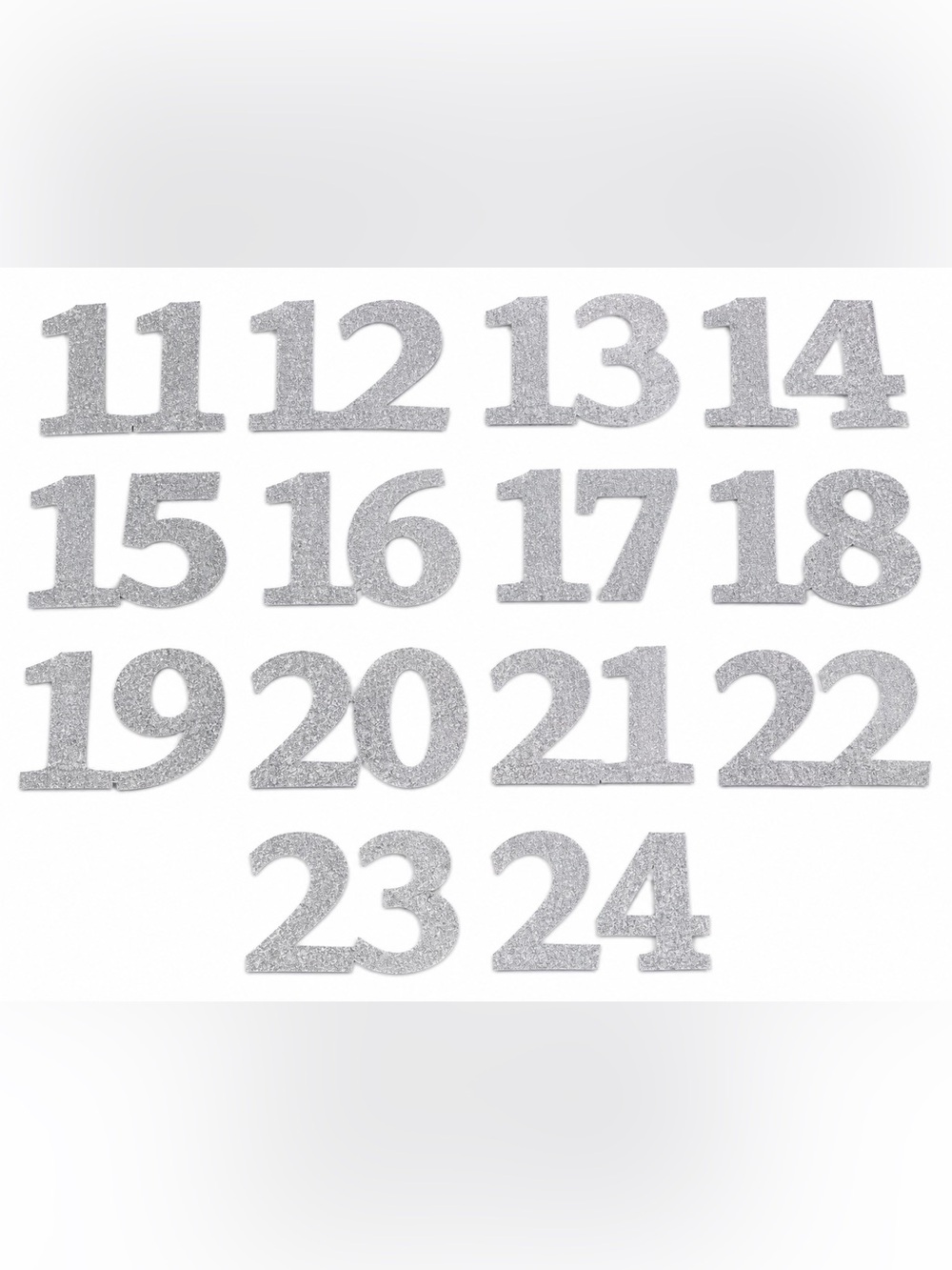 Hobby Lobby Silver Glitter House Number Set 11-24